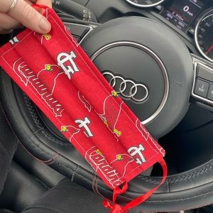 Reversible Handmade Cardinals Mask (never used)